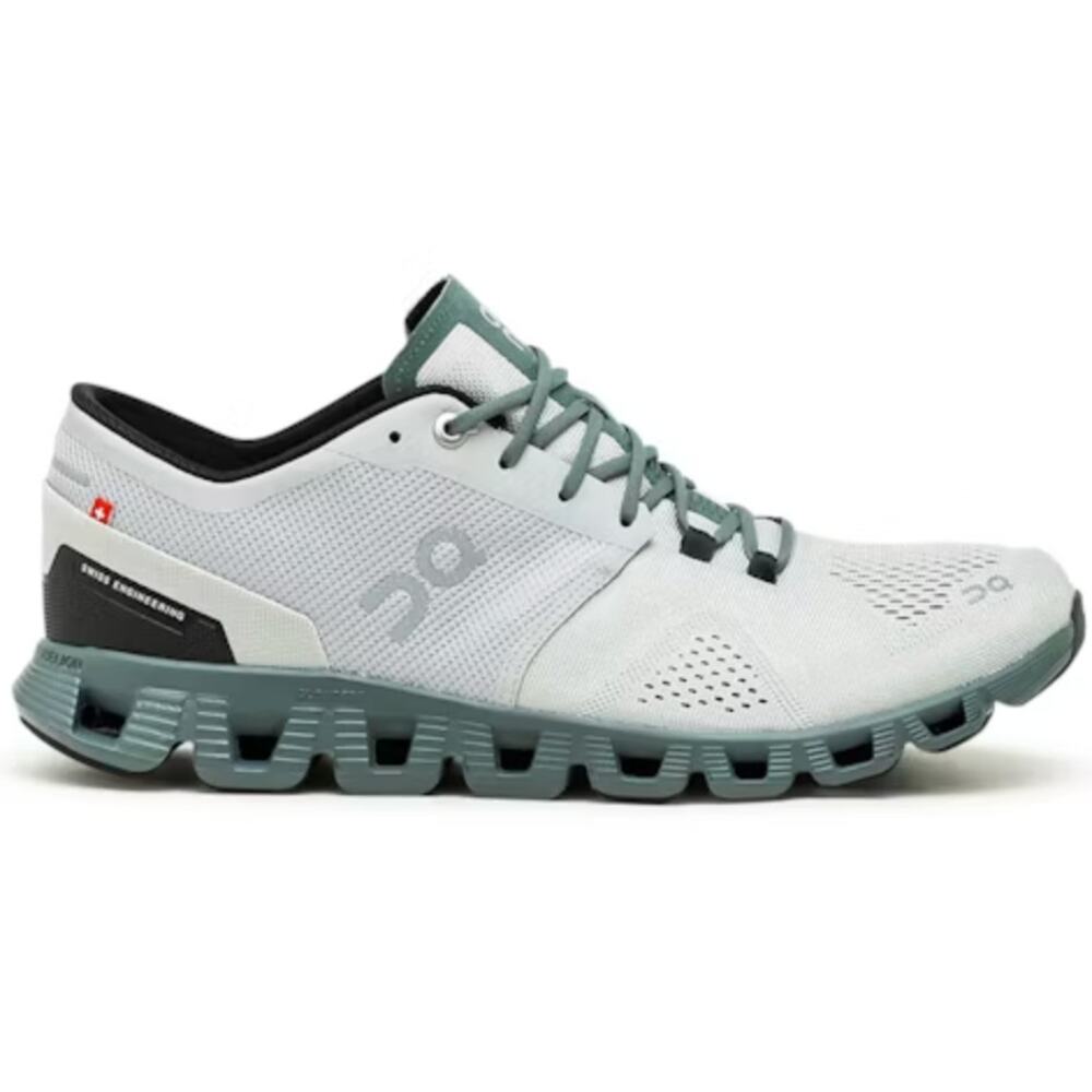 On Running Cloud X Glacier Grey Olive Men's Size 9.5